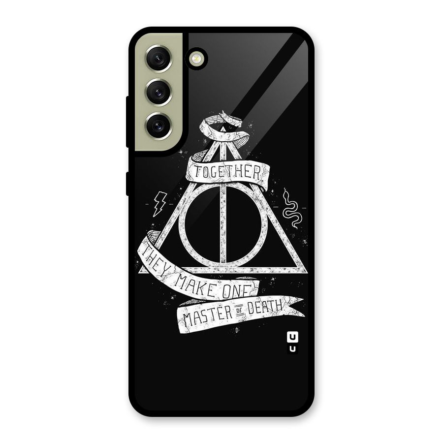 White Ribbon Glass Back Case for Galaxy S21 FE 5G