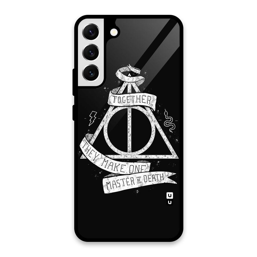 White Ribbon Glass Back Case for Galaxy S22 Plus 5G