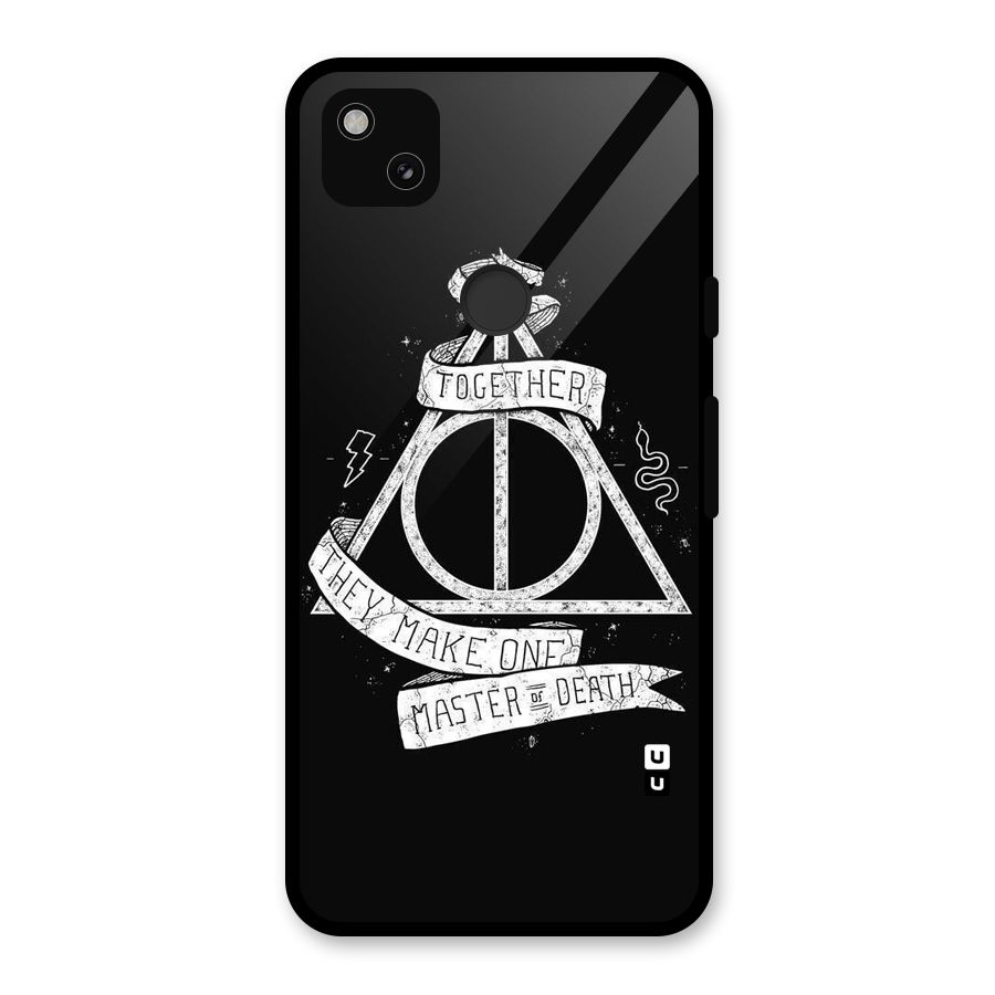 White Ribbon Glass Back Case for Google Pixel 4a
