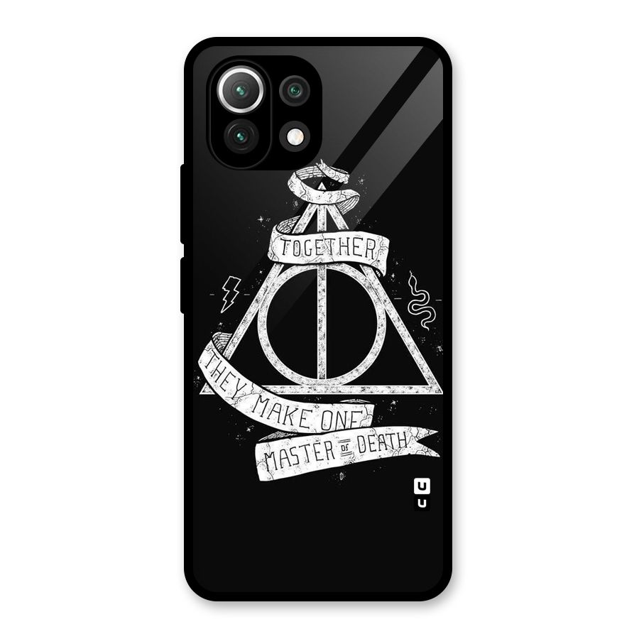 White Ribbon Glass Back Case for Mi 11 Lite