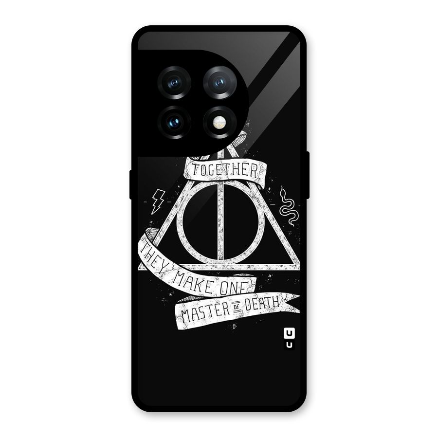 White Ribbon Glass Back Case for OnePlus 11
