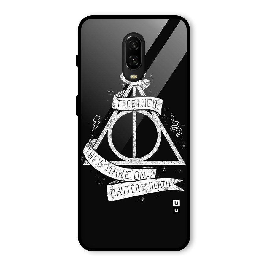 White Ribbon Glass Back Case for OnePlus 6T