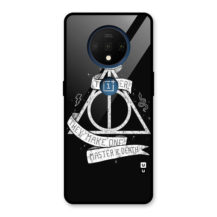 White Ribbon Glass Back Case for OnePlus 7T