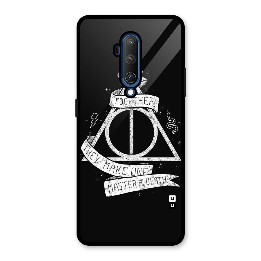 White Ribbon Glass Back Case for OnePlus 7T Pro