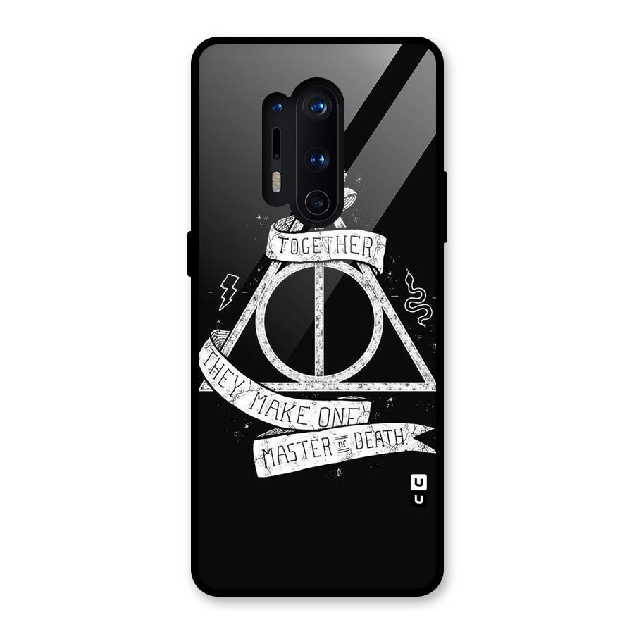 White Ribbon Glass Back Case for OnePlus 8 Pro