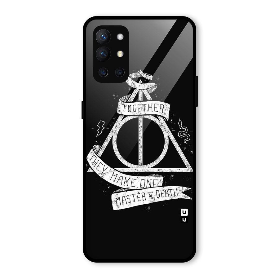 White Ribbon Glass Back Case for OnePlus 9R