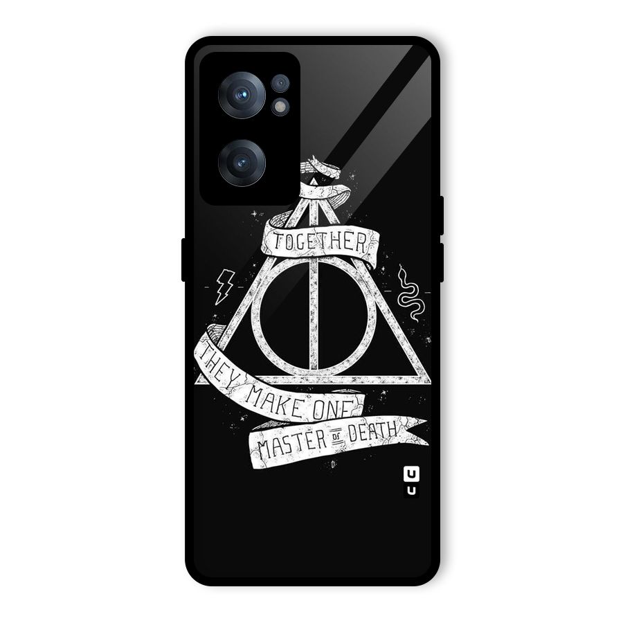 White Ribbon Glass Back Case for OnePlus Nord CE 2 5G