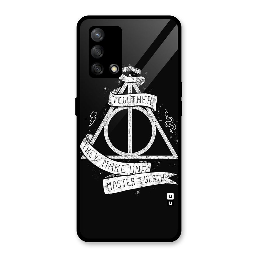 White Ribbon Glass Back Case for Oppo F19