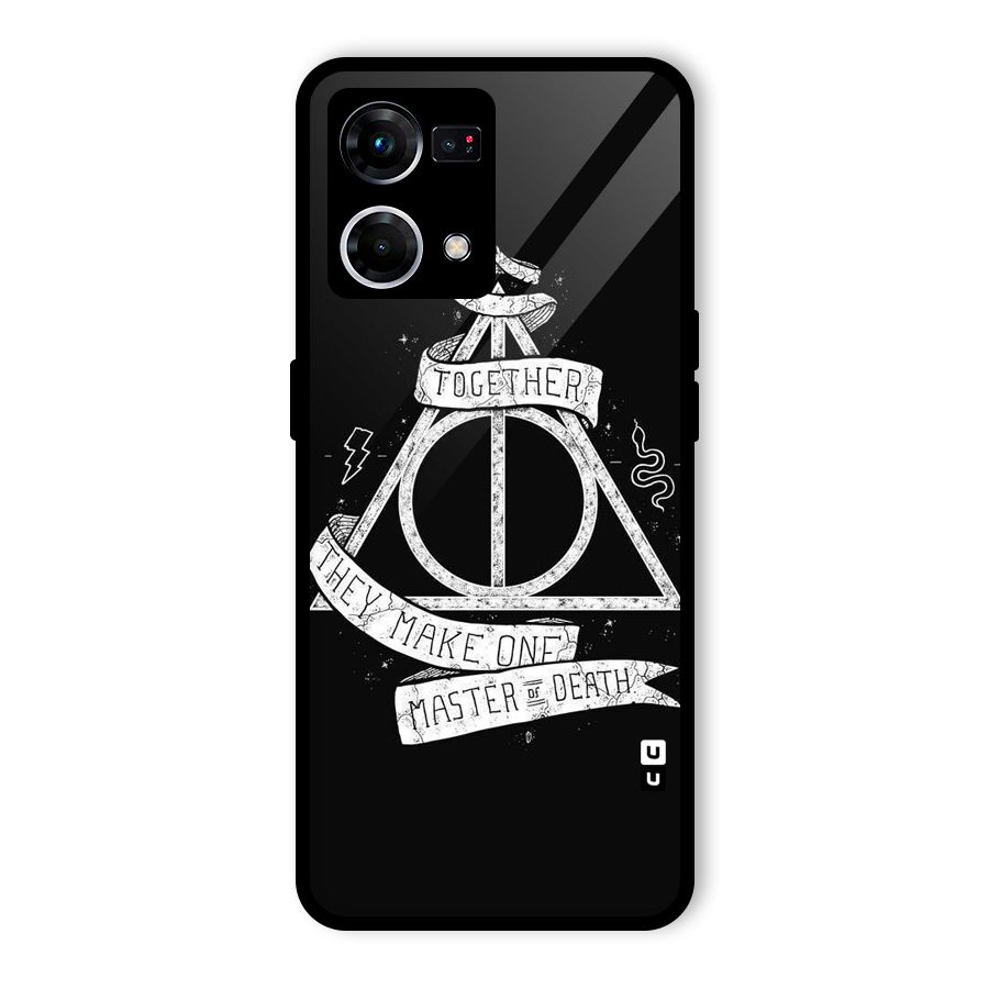 White Ribbon Glass Back Case for Oppo F21s Pro 4G