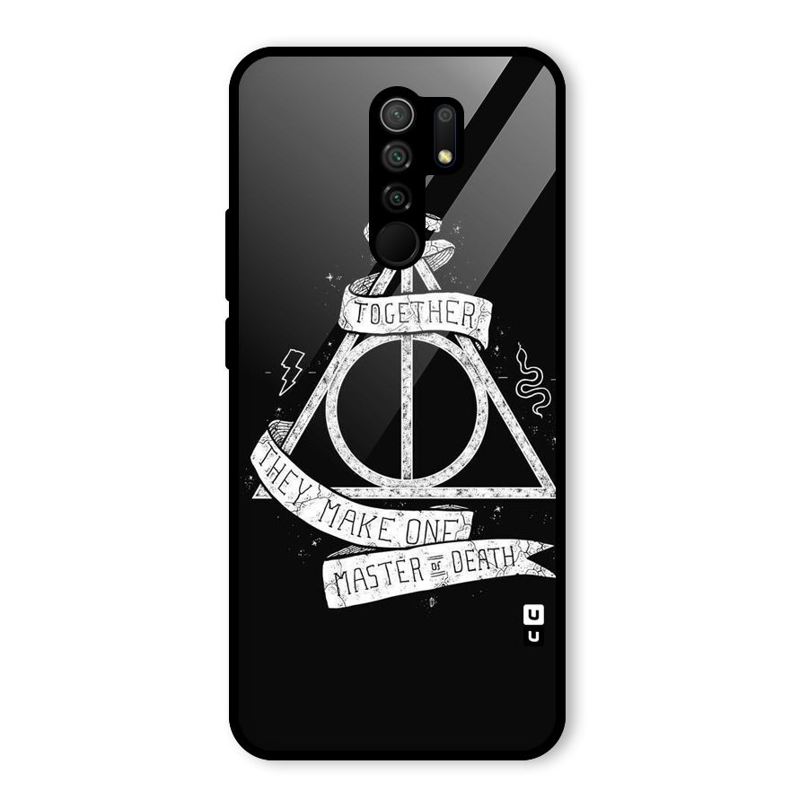 White Ribbon Glass Back Case for Poco M2