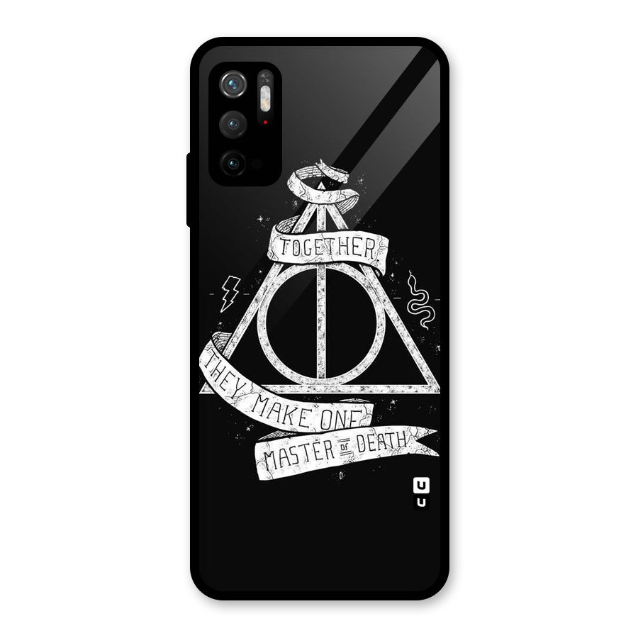 White Ribbon Glass Back Case for Poco M3 Pro 5G