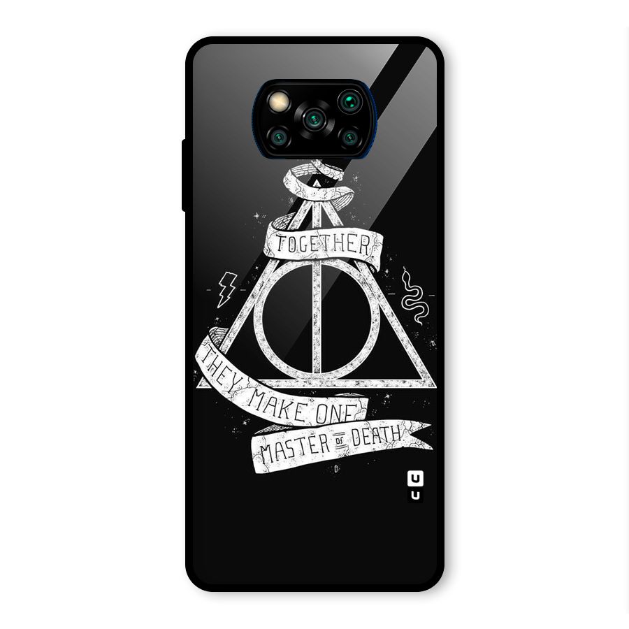 White Ribbon Glass Back Case for Poco X3 Pro