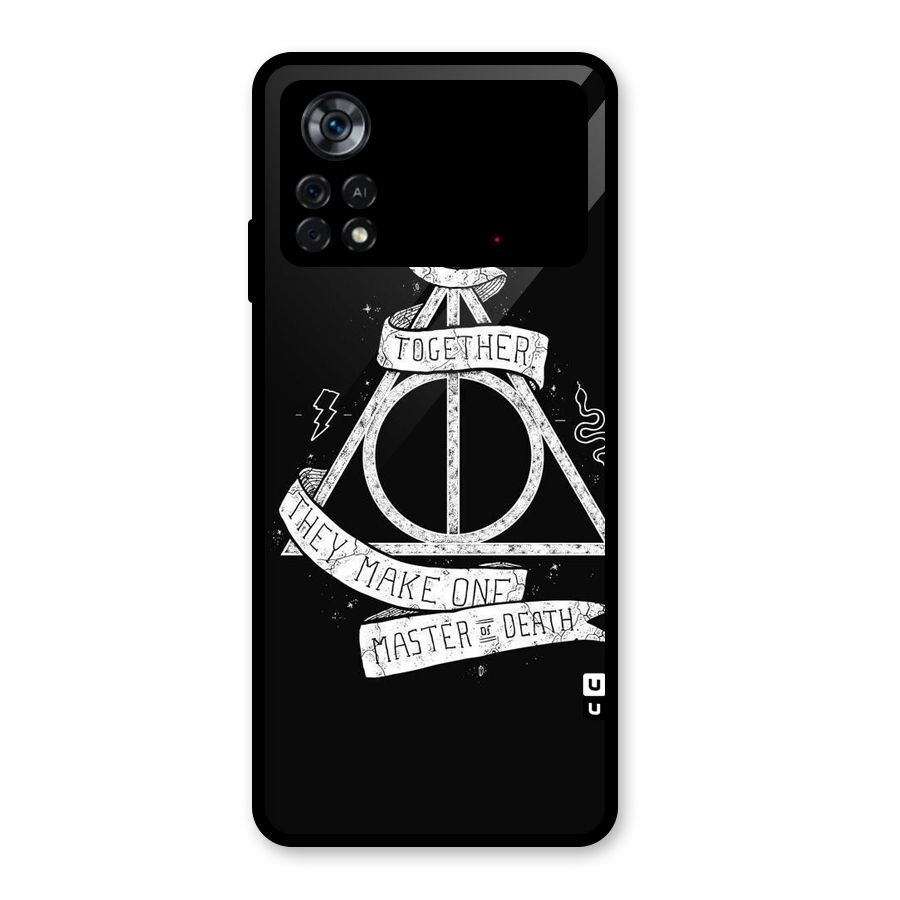 White Ribbon Glass Back Case for Poco X4 Pro 5G