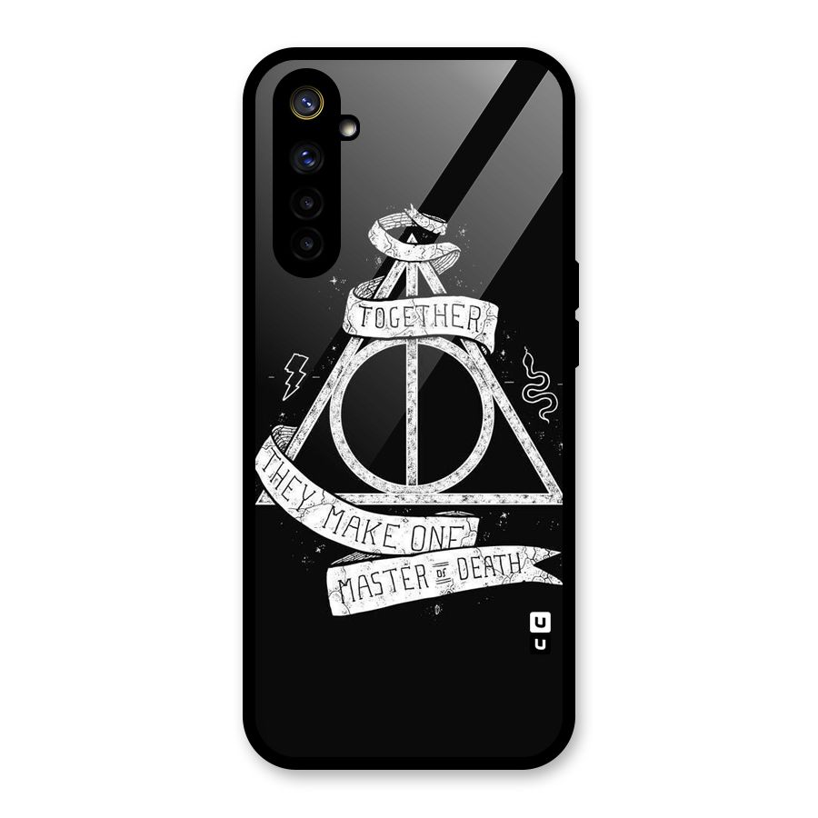 White Ribbon Glass Back Case for Realme 6i