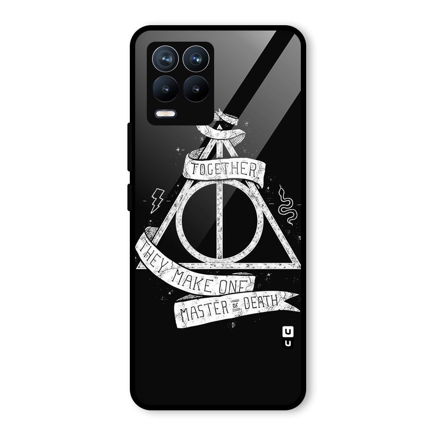White Ribbon Glass Back Case for Realme 8