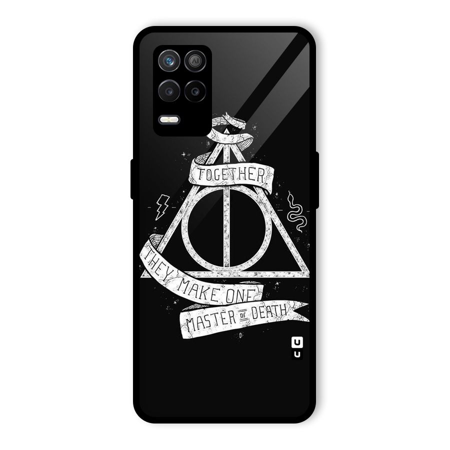 White Ribbon Glass Back Case for Realme 8 5G
