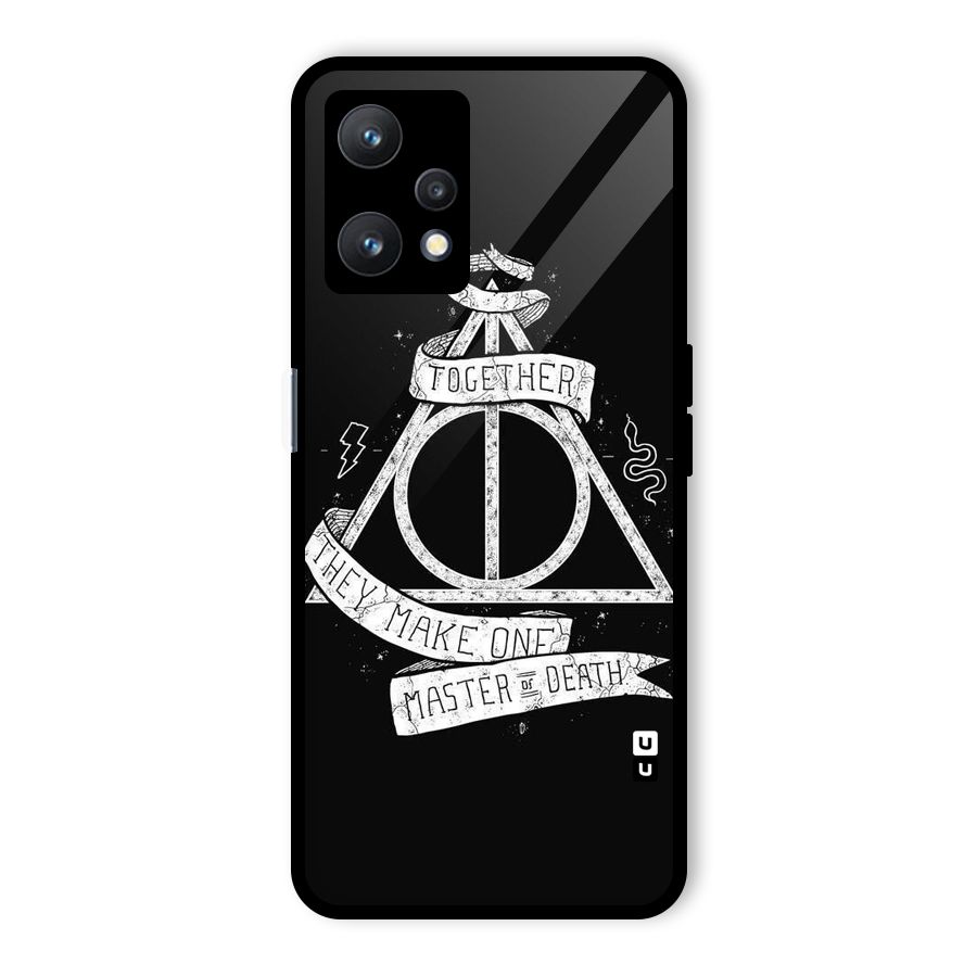 White Ribbon Glass Back Case for Realme 9 Pro 5G