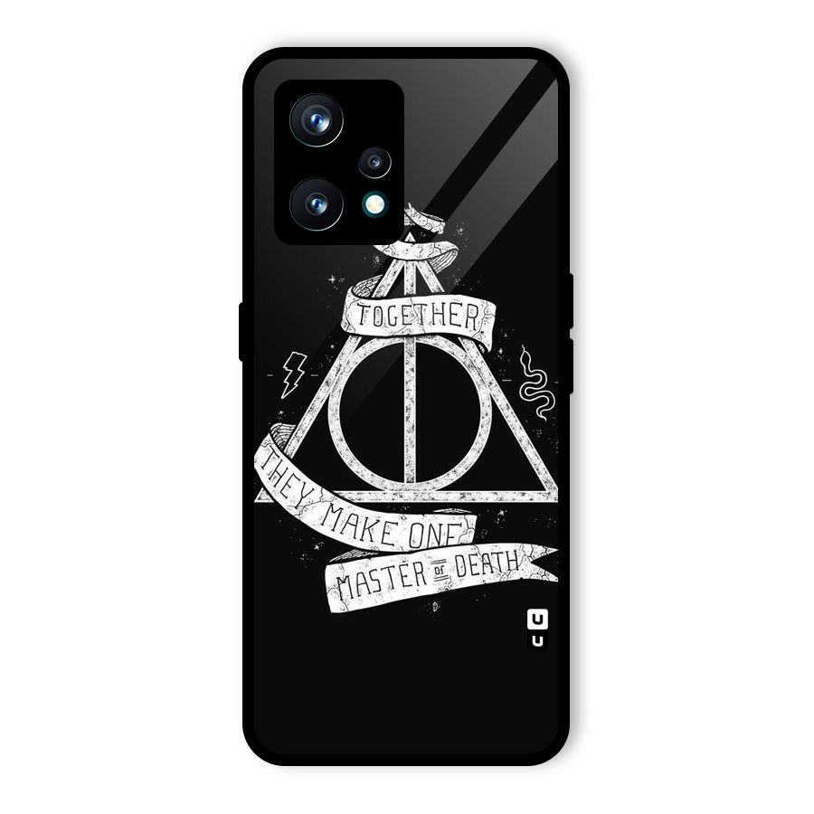 White Ribbon Glass Back Case for Realme 9 Pro Plus 5G