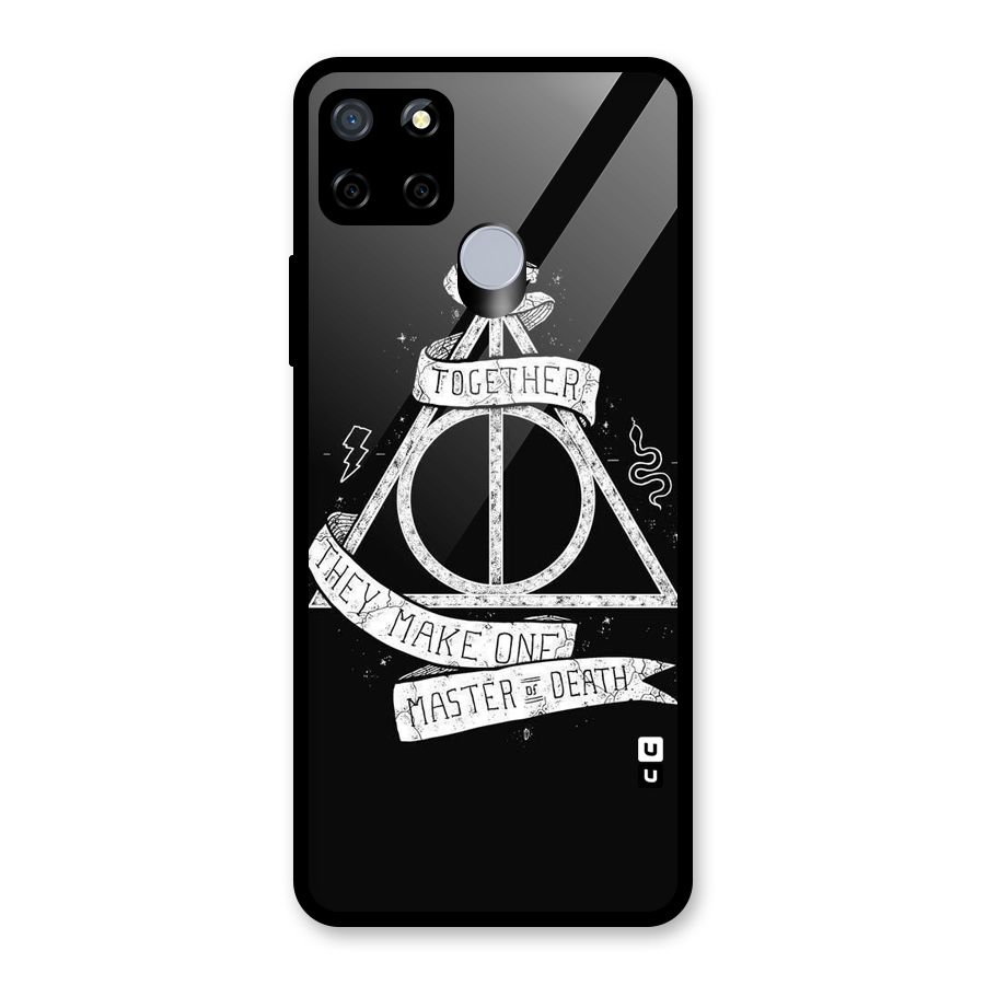 White Ribbon Glass Back Case for Realme C12