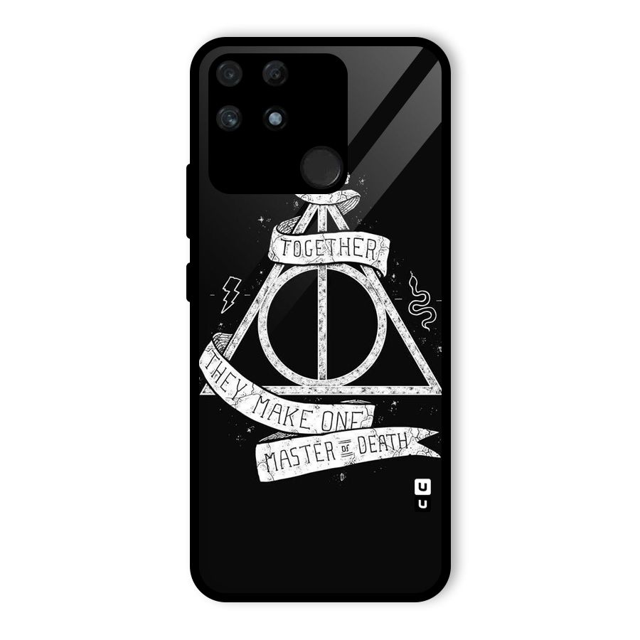 White Ribbon Glass Back Case for Realme Narzo 50A