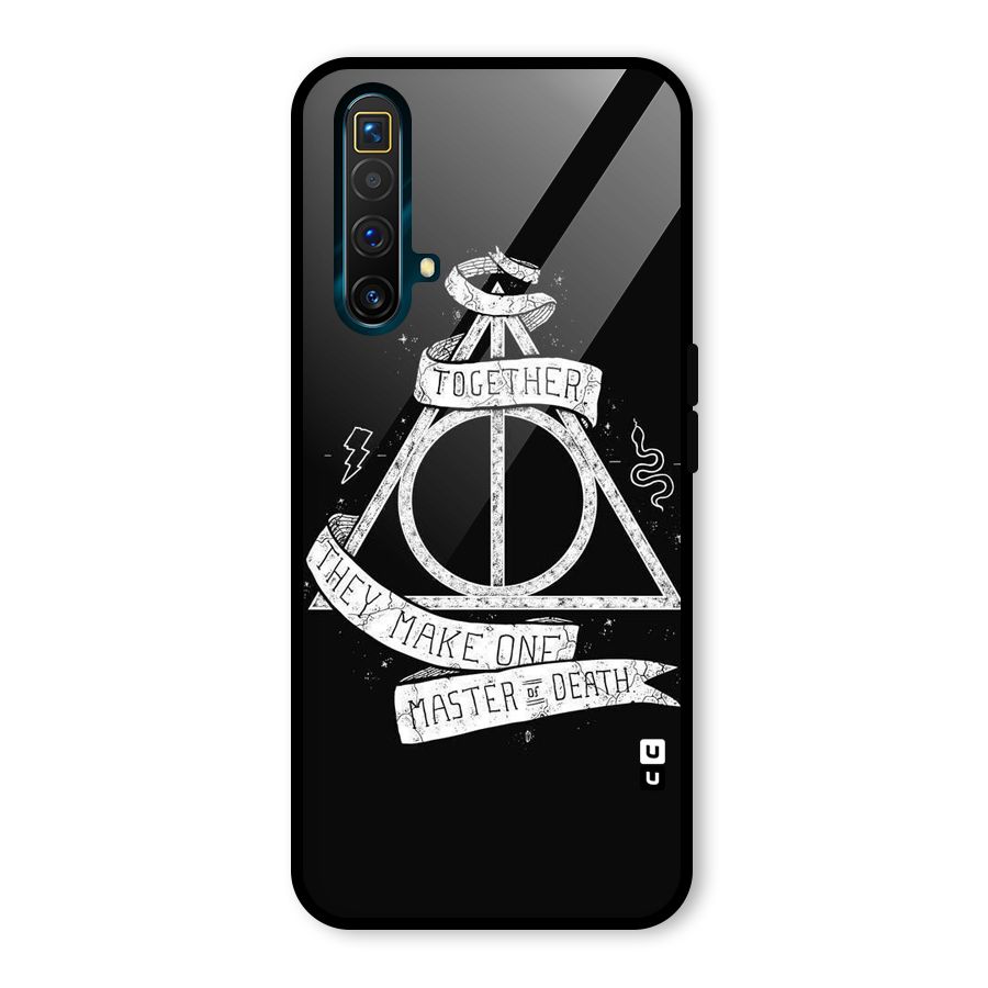 White Ribbon Glass Back Case for Realme X3