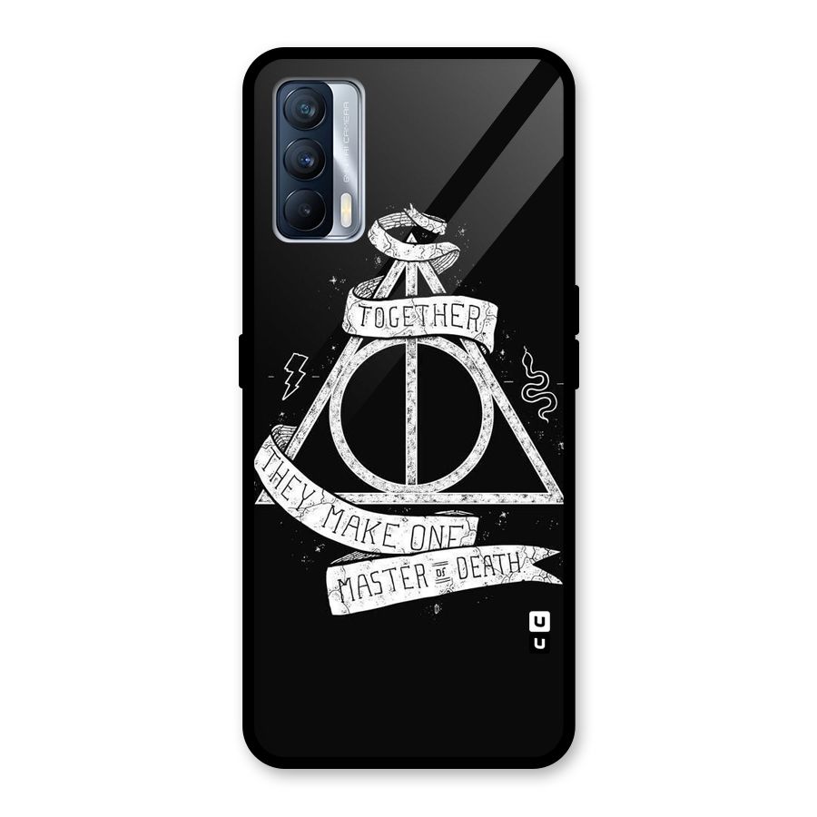 White Ribbon Glass Back Case for Realme X7