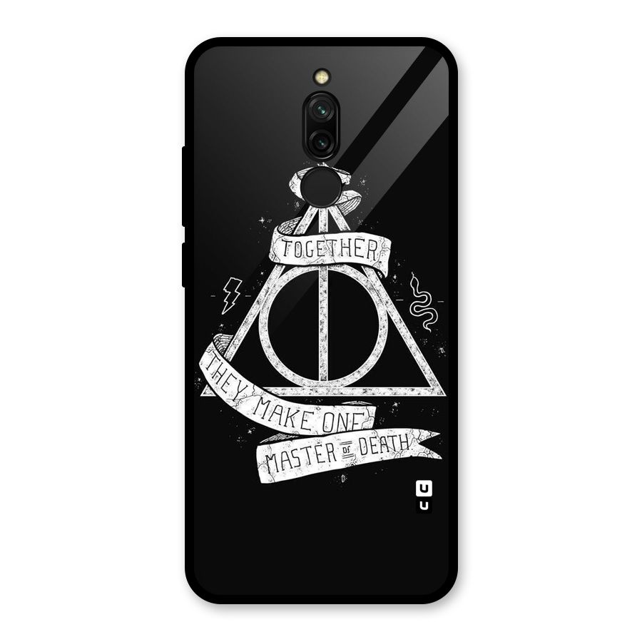 White Ribbon Glass Back Case for Redmi 8