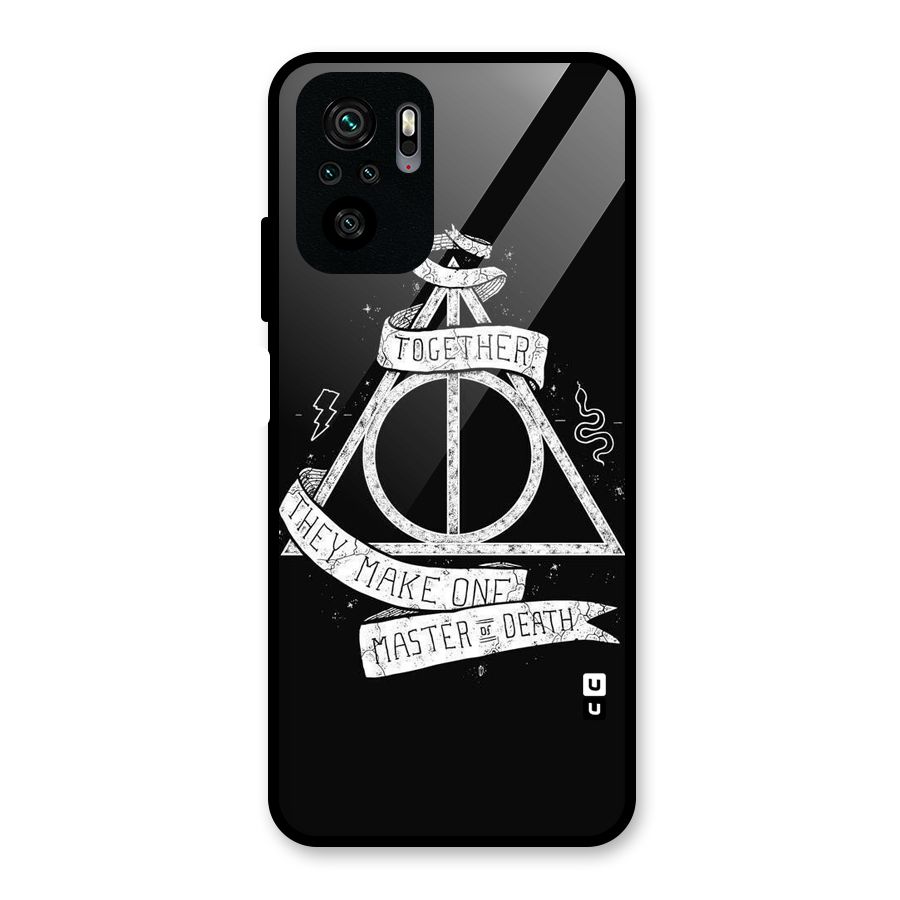 White Ribbon Glass Back Case for Redmi Note 10S
