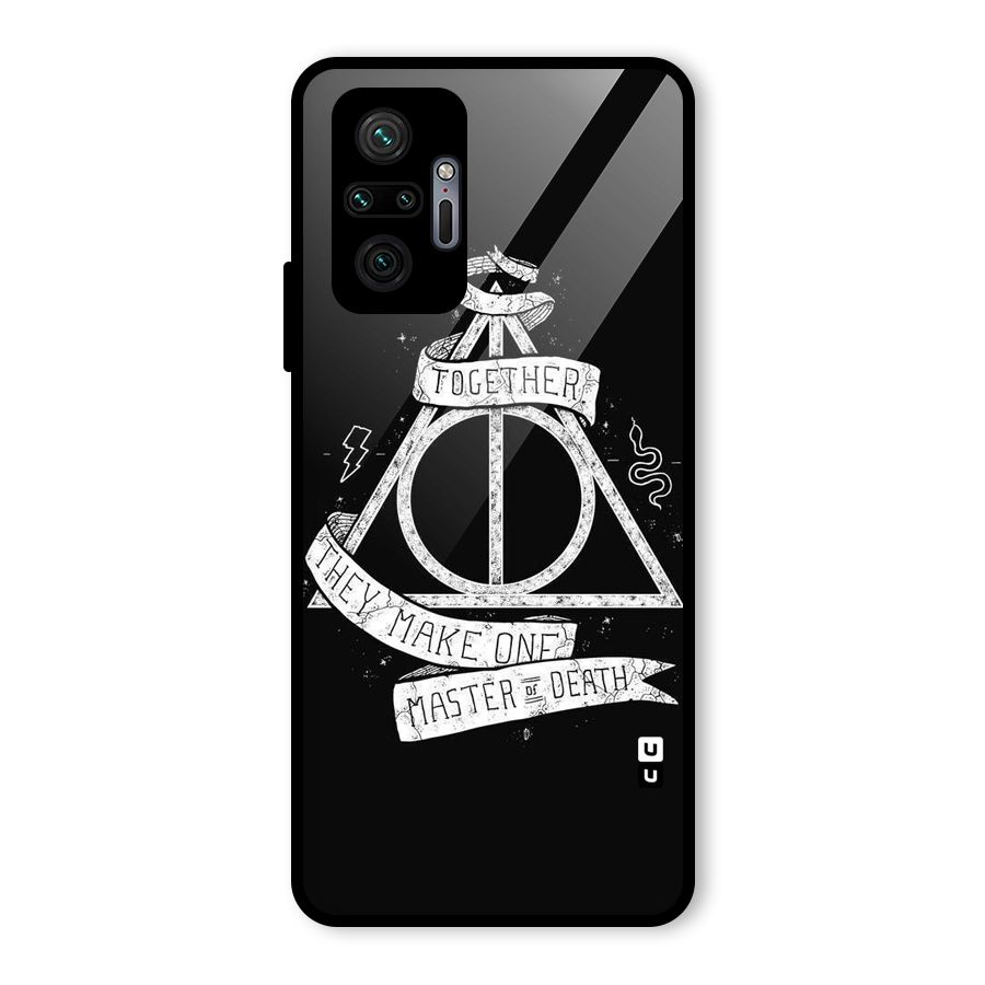 White Ribbon Glass Back Case for Redmi Note 10 Pro Max