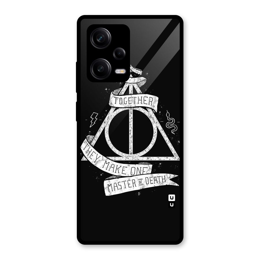 White Ribbon Glass Back Case for Redmi Note 12 Pro