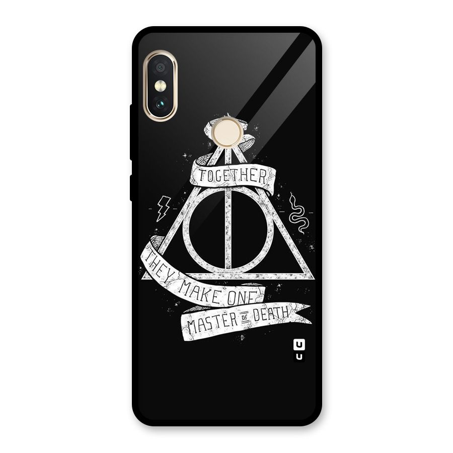 White Ribbon Glass Back Case for Redmi Note 5 Pro
