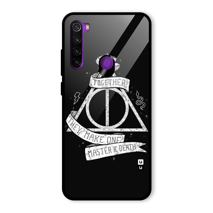 White Ribbon Glass Back Case for Redmi Note 8