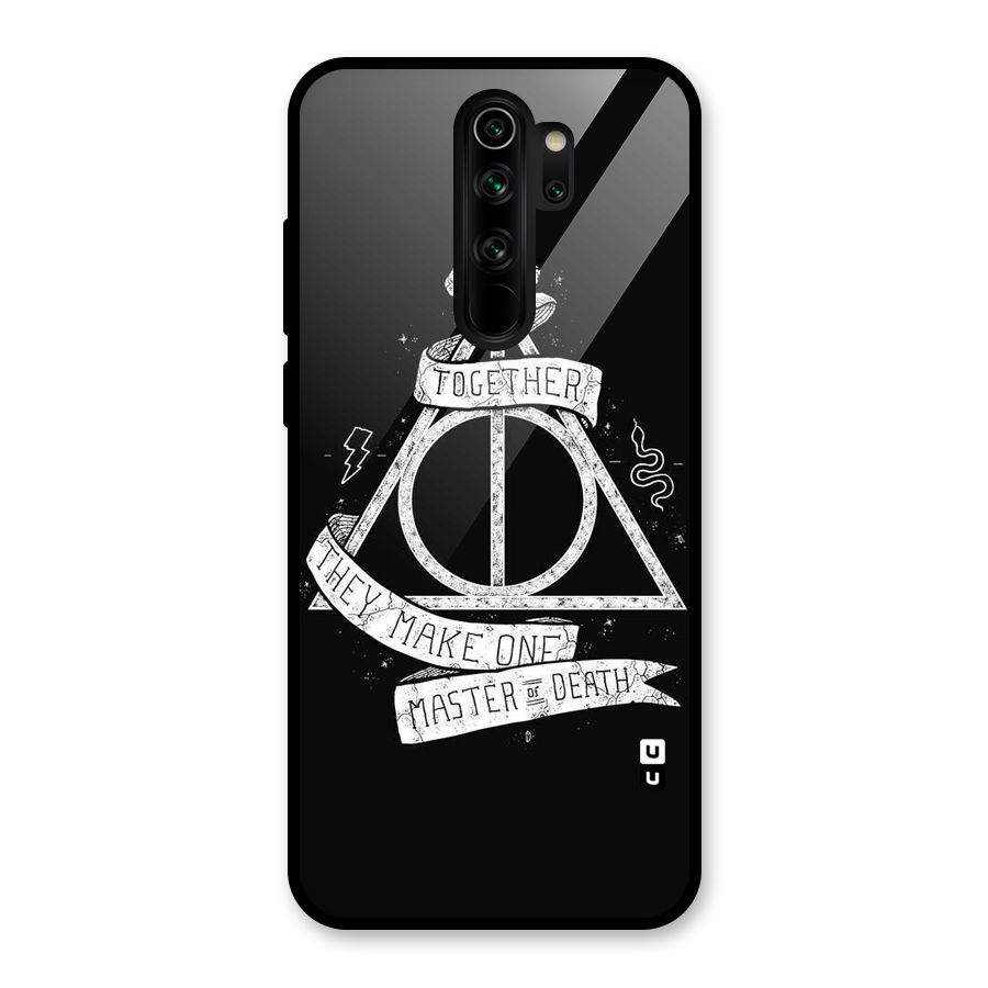 White Ribbon Glass Back Case for Redmi Note 8 Pro