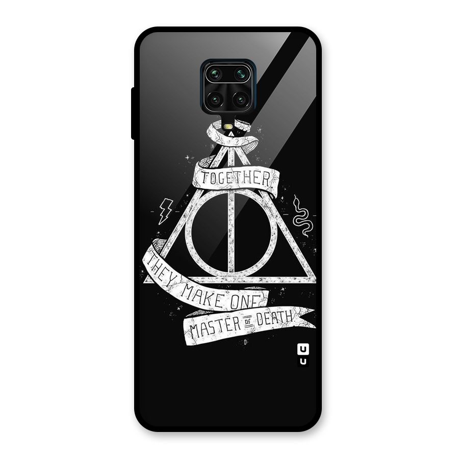 White Ribbon Glass Back Case for Redmi Note 9 Pro