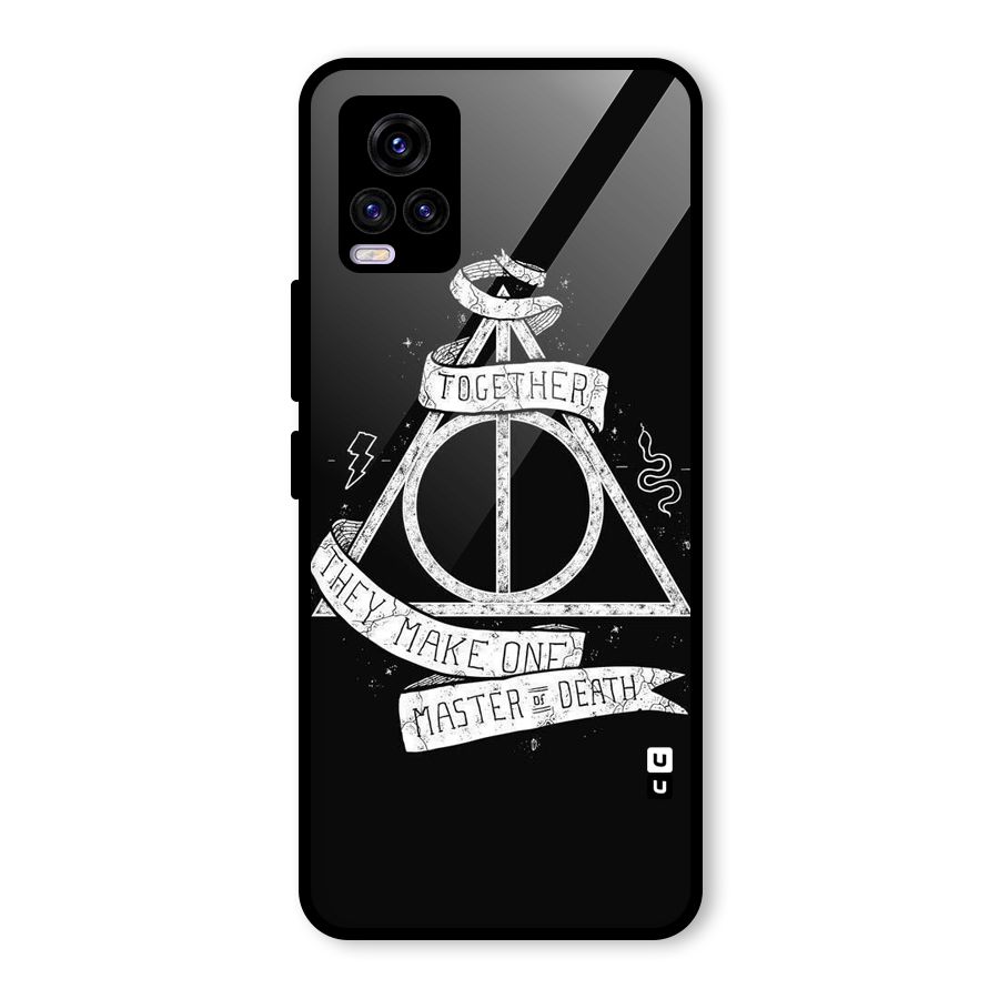 White Ribbon Glass Back Case for Vivo V20