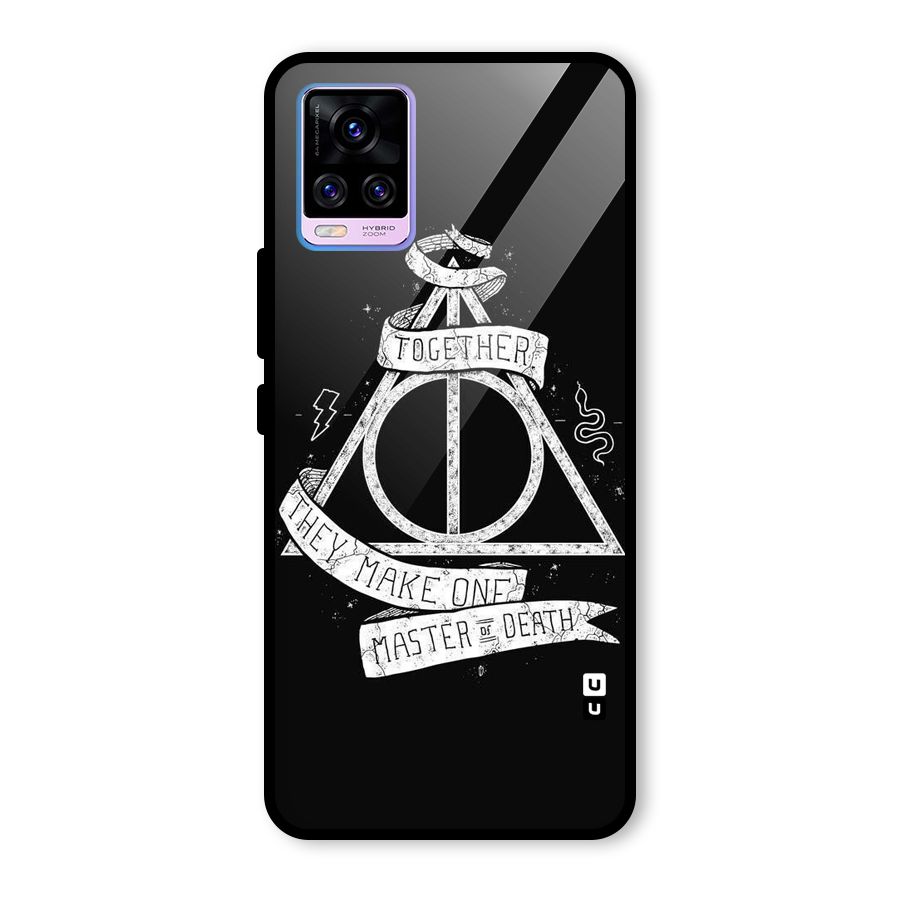 White Ribbon Glass Back Case for Vivo V20 Pro