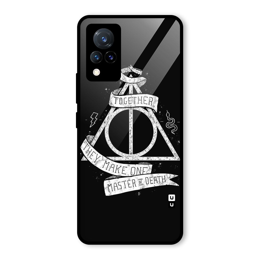 White Ribbon Glass Back Case for Vivo V21 5G