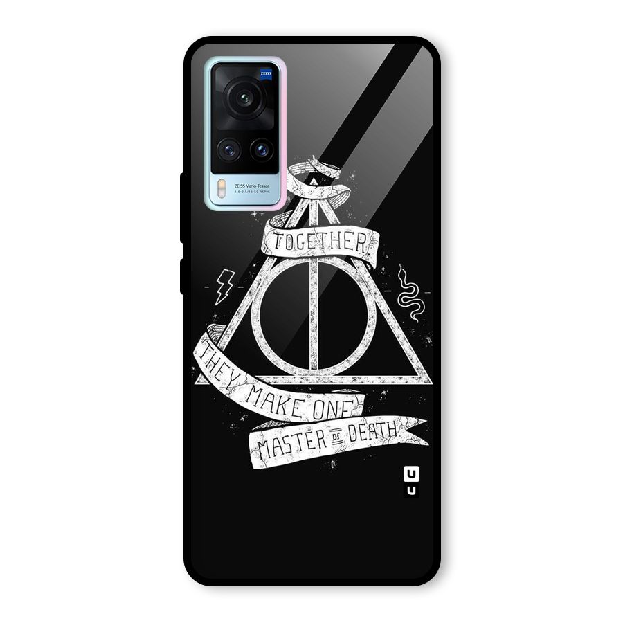 White Ribbon Glass Back Case for Vivo X60