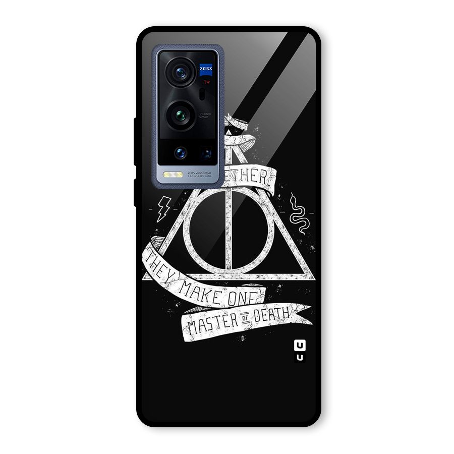 White Ribbon Glass Back Case for Vivo X60 Pro Plus