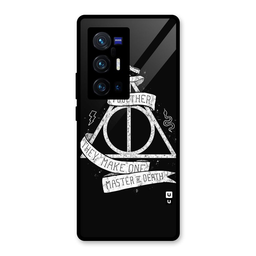 White Ribbon Glass Back Case for Vivo X70 Pro Plus