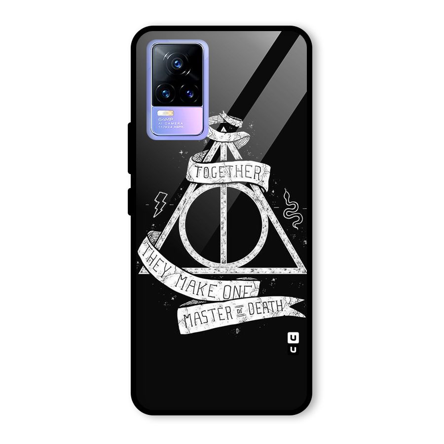 White Ribbon Glass Back Case for Vivo Y73