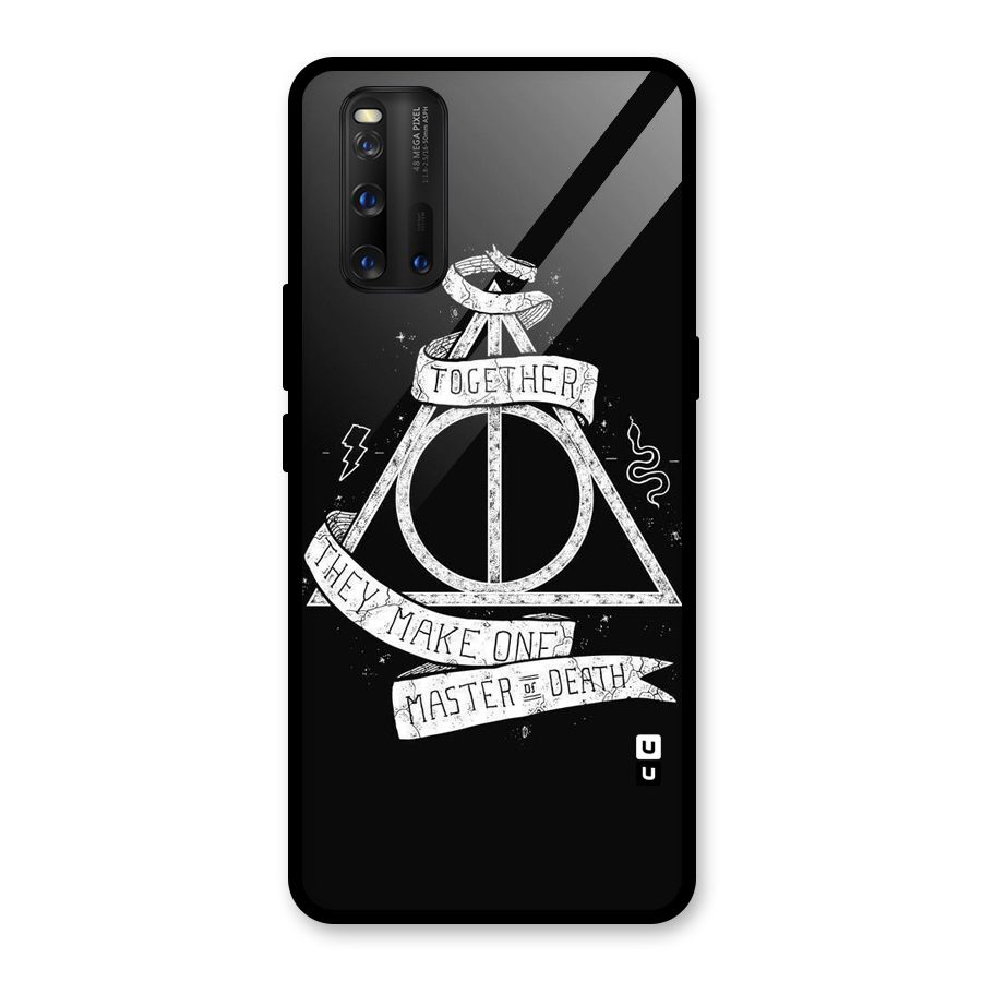 White Ribbon Glass Back Case for Vivo iQOO 3