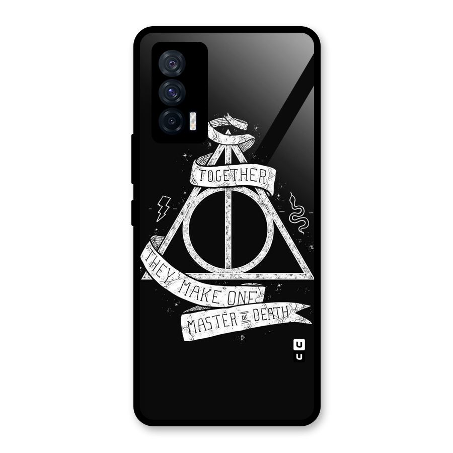 White Ribbon Glass Back Case for Vivo iQOO 7 5G