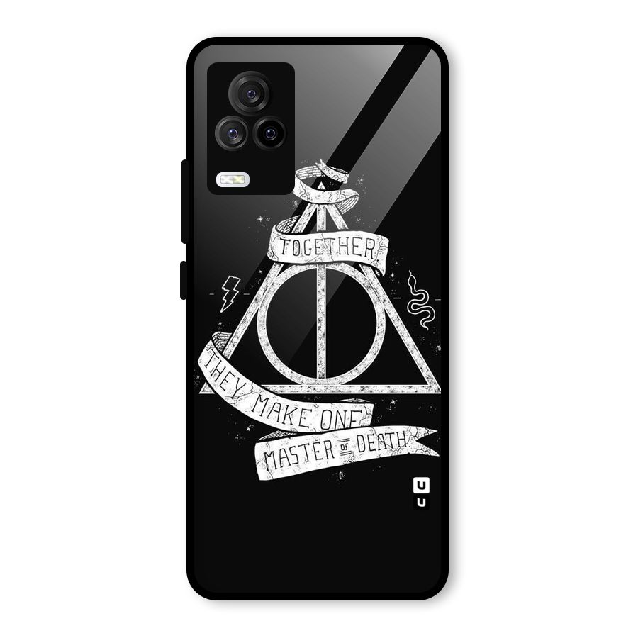 White Ribbon Glass Back Case for Vivo iQOO 7 Legend 5G