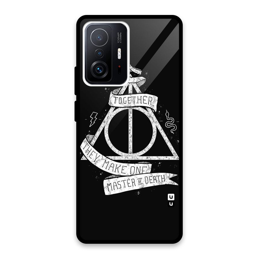 White Ribbon Glass Back Case for Xiaomi 11T Pro