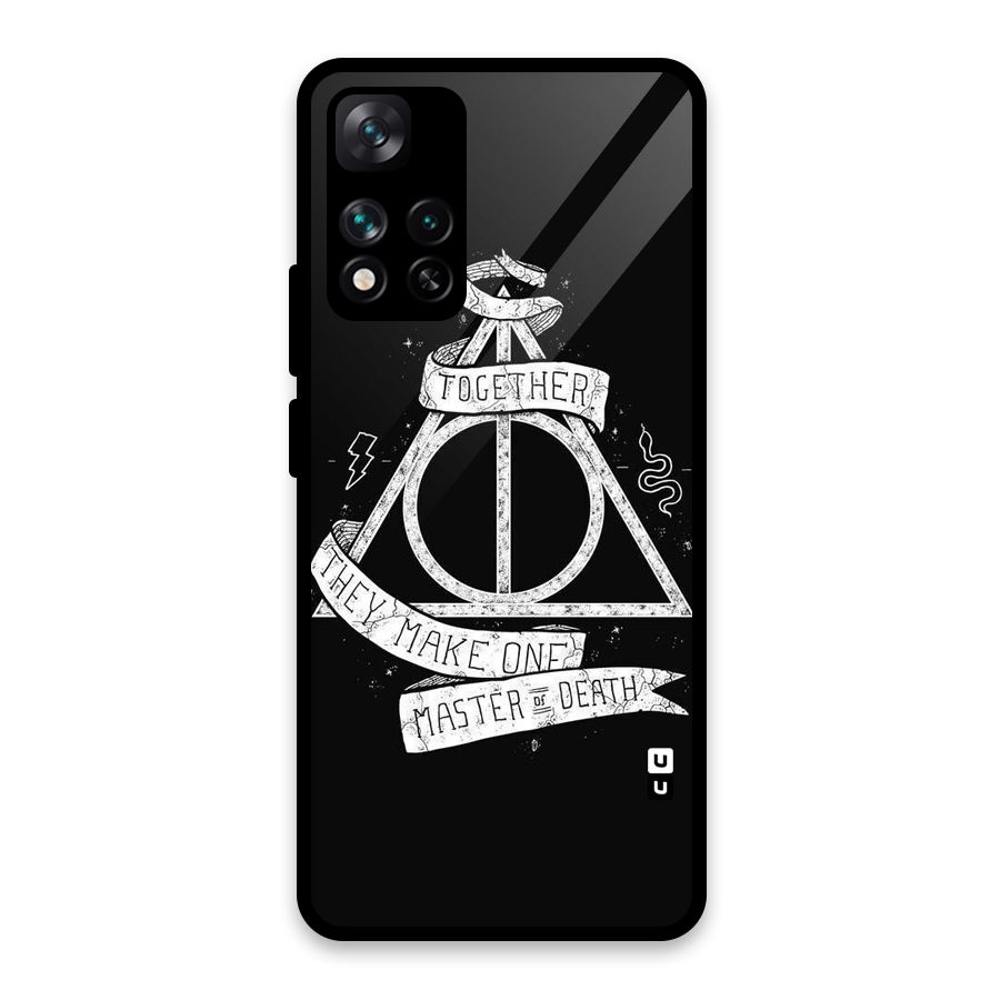 White Ribbon Glass Back Case for Xiaomi 11i HyperCharge 5G