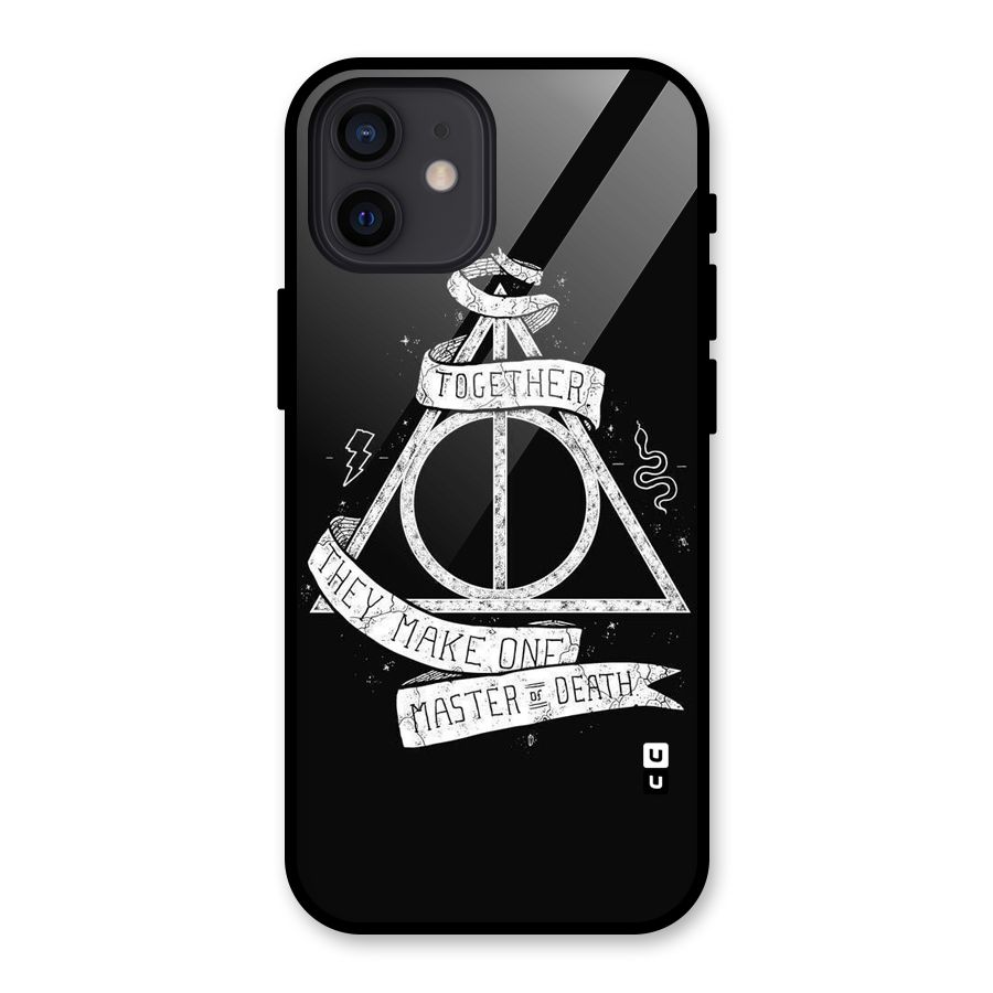 White Ribbon Glass Back Case for iPhone 12