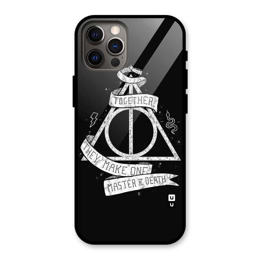 White Ribbon Glass Back Case for iPhone 12 Pro