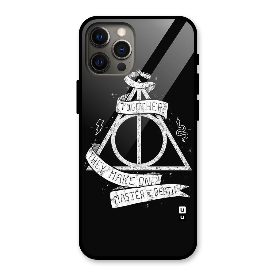 White Ribbon Glass Back Case for iPhone 12 Pro Max