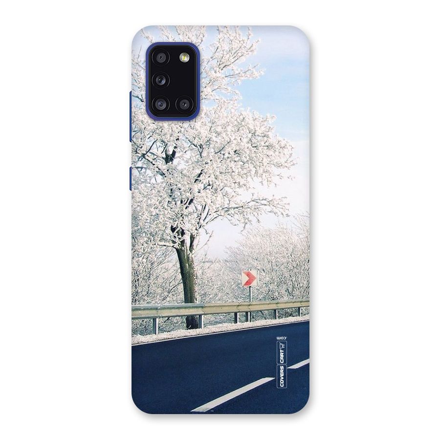 White Snow Tree Back Case for Galaxy A31